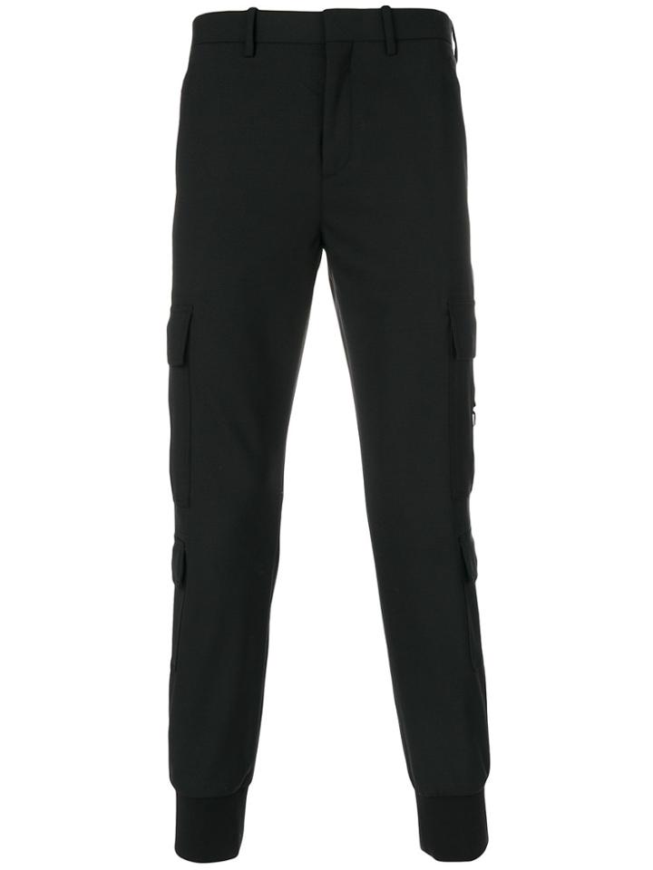 Neil Barrett Ribbed Cuff Trousers - Black