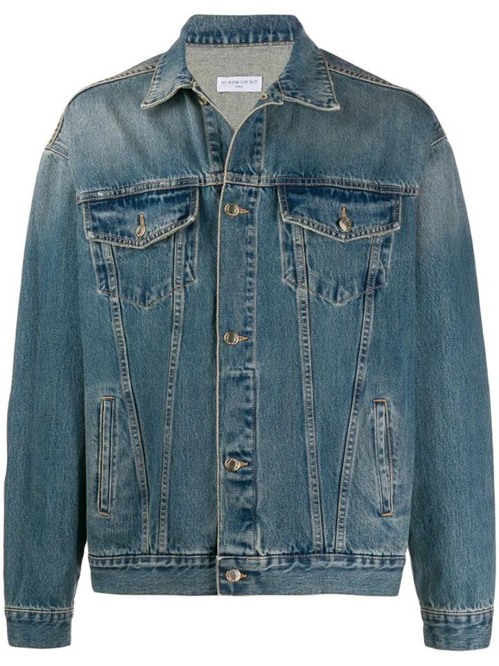 Ih Nom Uh Nit Rear Patch Denim Jacket - Blue