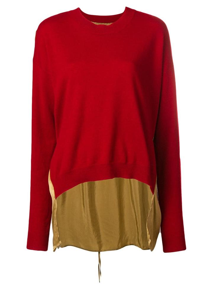 Uma Wang Cashmere Crew Neck Sweater - Red