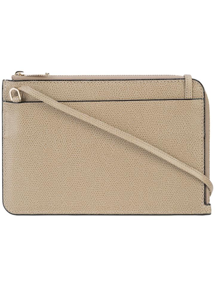 Valextra Textured Cross Body Bag - Nude & Neutrals