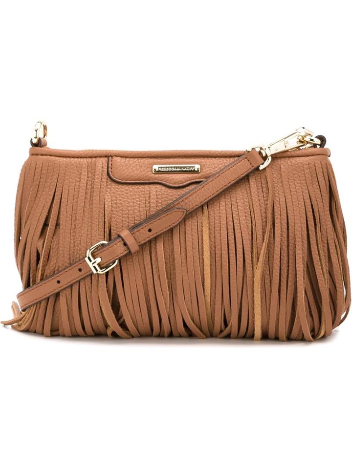 Rebecca Minkoff Fringed Shoulder Bag, Women's, Brown, Leather