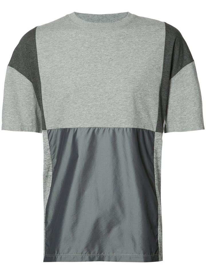 Mostly Heard Rarely Seen Patchwork T-shirt, Men's, Size: Xl, Grey, Cotton/nylon
