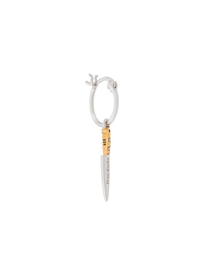 True Rocks Knife Drop Earring - Silver
