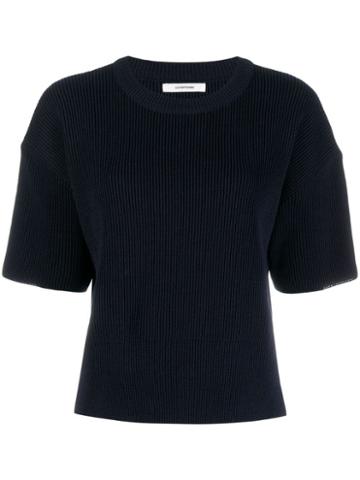 Le 17 Septembre Ribbed Knit T-shirt - Blue