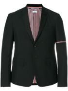Thom Browne Signature Stripe Appliqué Blazer - Black