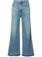 Ag Jeans Flared Cropped Jeans, Women's, Size: 26, Blue, Cotton/polyurethane
