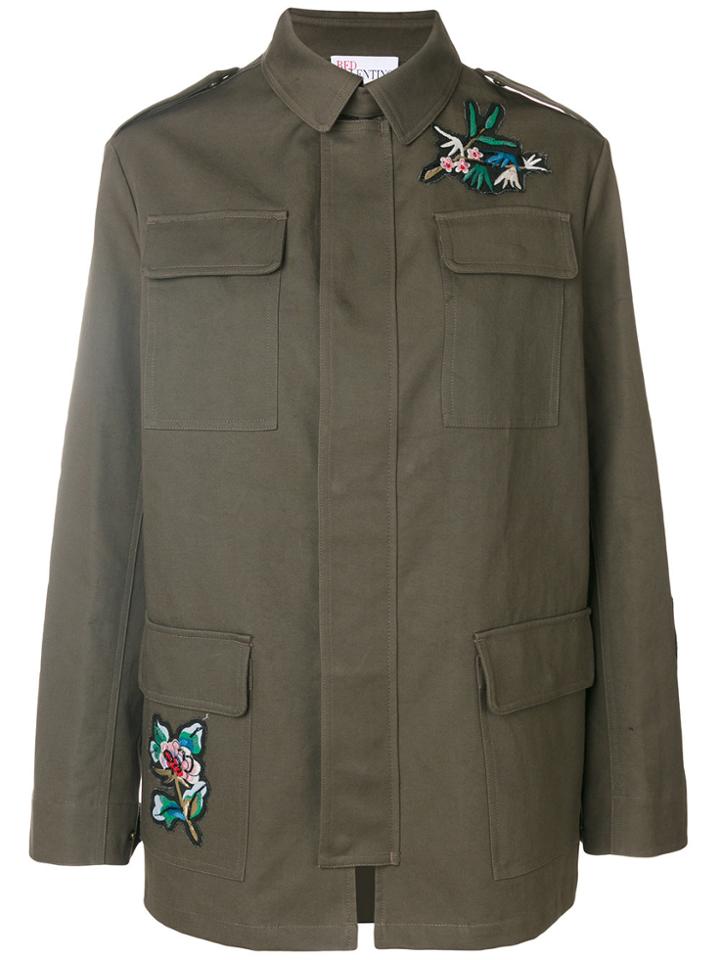 Red Valentino Falcon Embroidered Jacket - Green