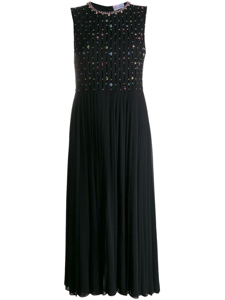 Red Valentino Embellished Mid-length Dress - Black