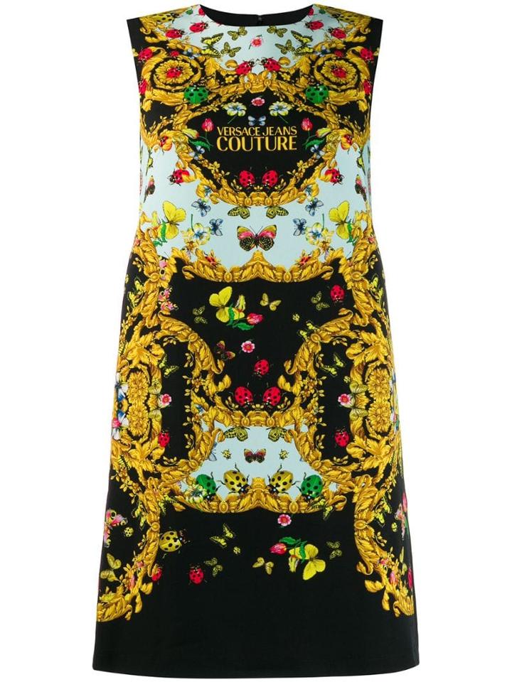 Versace Jeans Couture Butterfly Print Dress - Black
