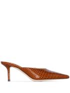 Jimmy Choo Rav 65mm Crocodile-effect Pumps - Brown