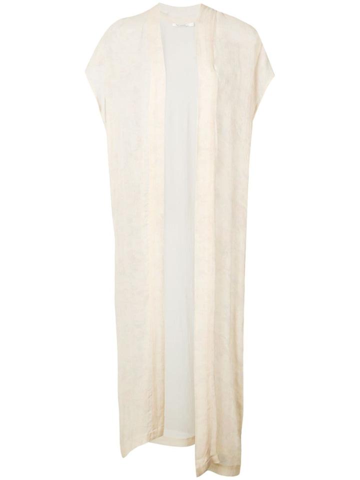 Mes Demoiselles Short-sleeve Long Kimono - Neutrals