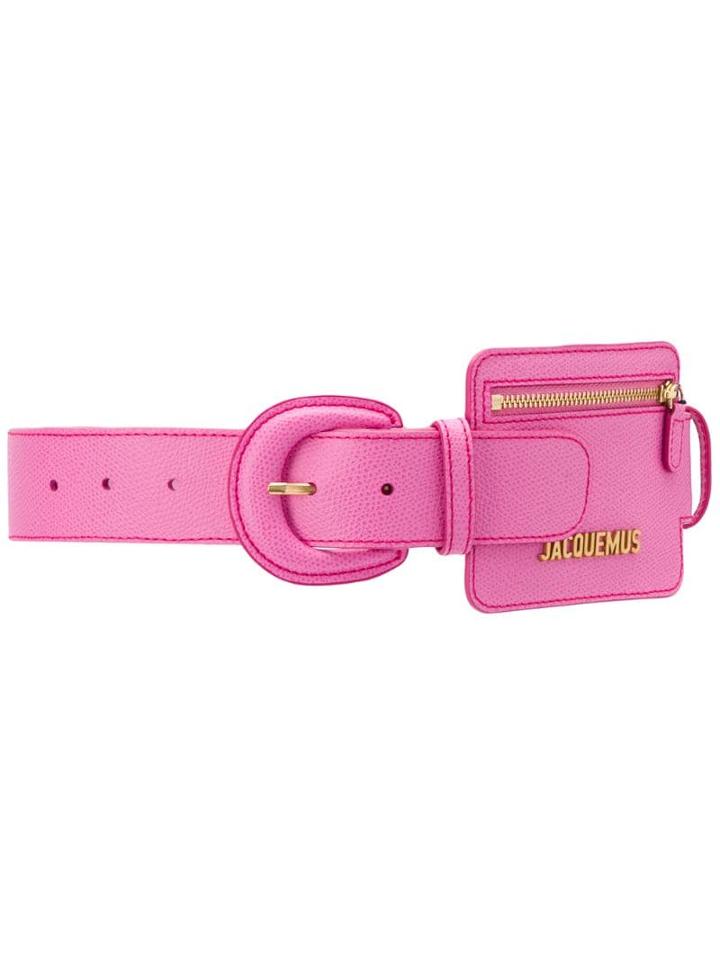 Jacquemus Zipped Pouch Belt - Pink