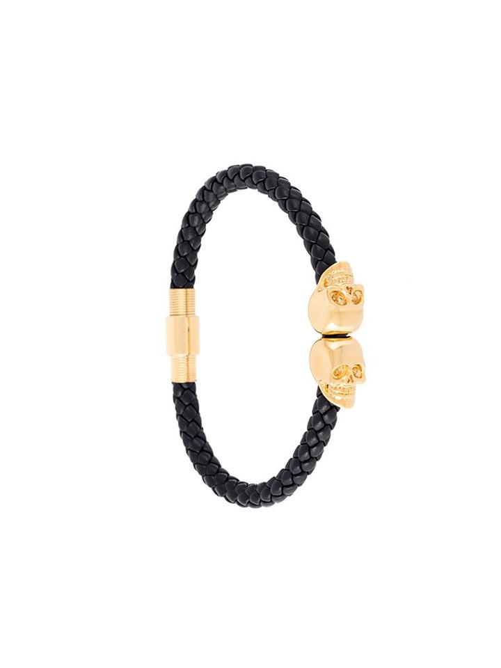 Northskull Northskull Blackgoldnappabracelet Gold Brass