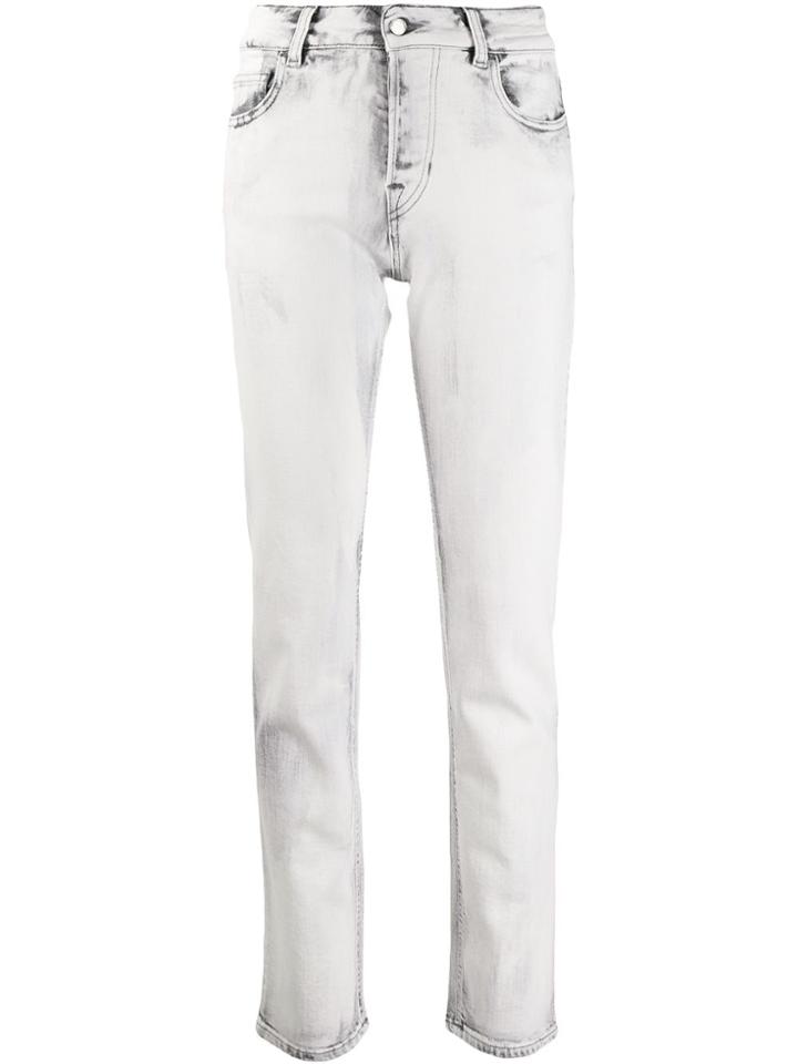 Emporio Armani Marble-effect Wash Jeans - Grey