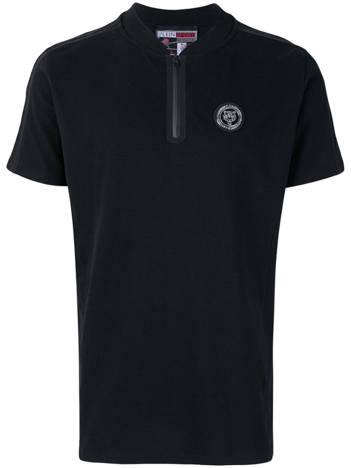 Plein Sport Half Zip T-shirt - Black