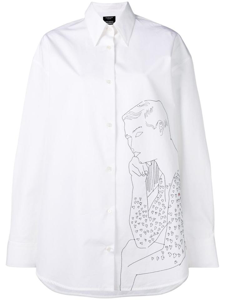 Calvin Klein 205w39nyc Oversized Embroidered Shirt - White
