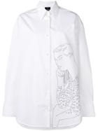 Calvin Klein 205w39nyc Oversized Embroidered Shirt - White