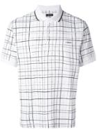 Z Zegna Grid Check Polo Shirt - White