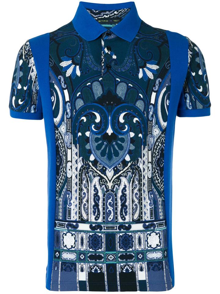 Etro - Calcutta Polo Shirt - Men - Cotton - S, Blue, Cotton