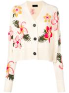 Alanui Floral Cardigan - Neutrals