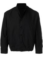 Mp Massimo Piombo Classic Fitted Bomber Jacket - Blue