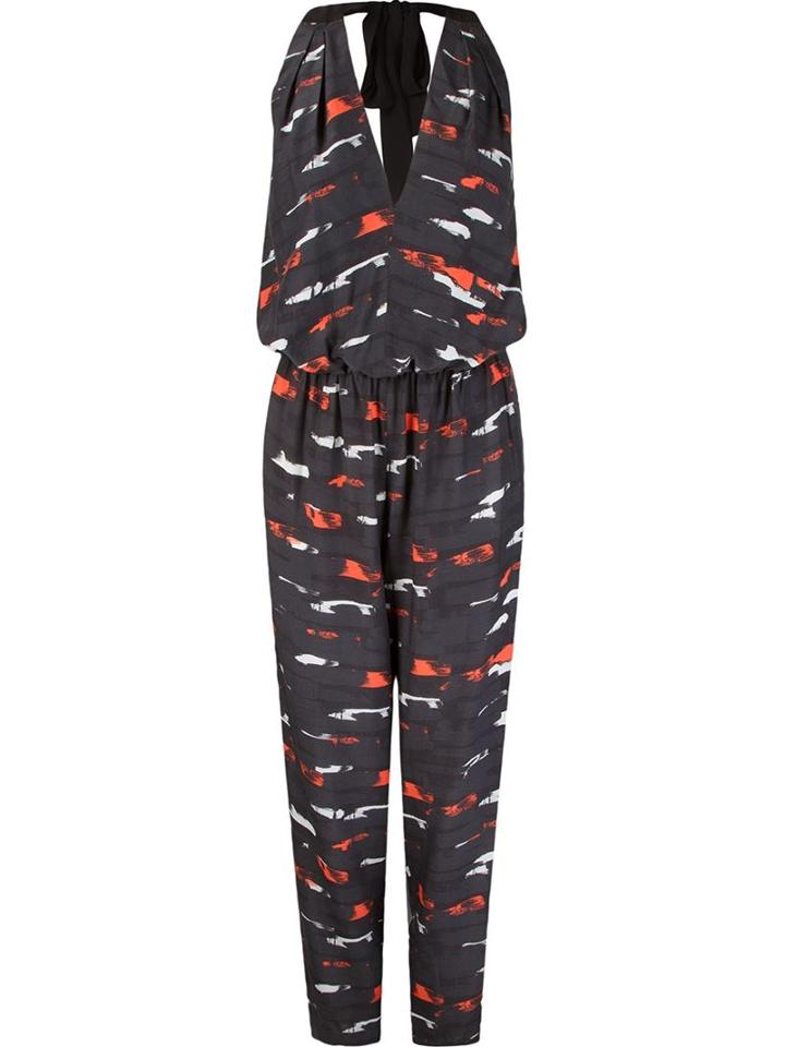 Andrea Marques V-neck Jumpsuit, Women's, Size: 40, Blue, Viscose/silk