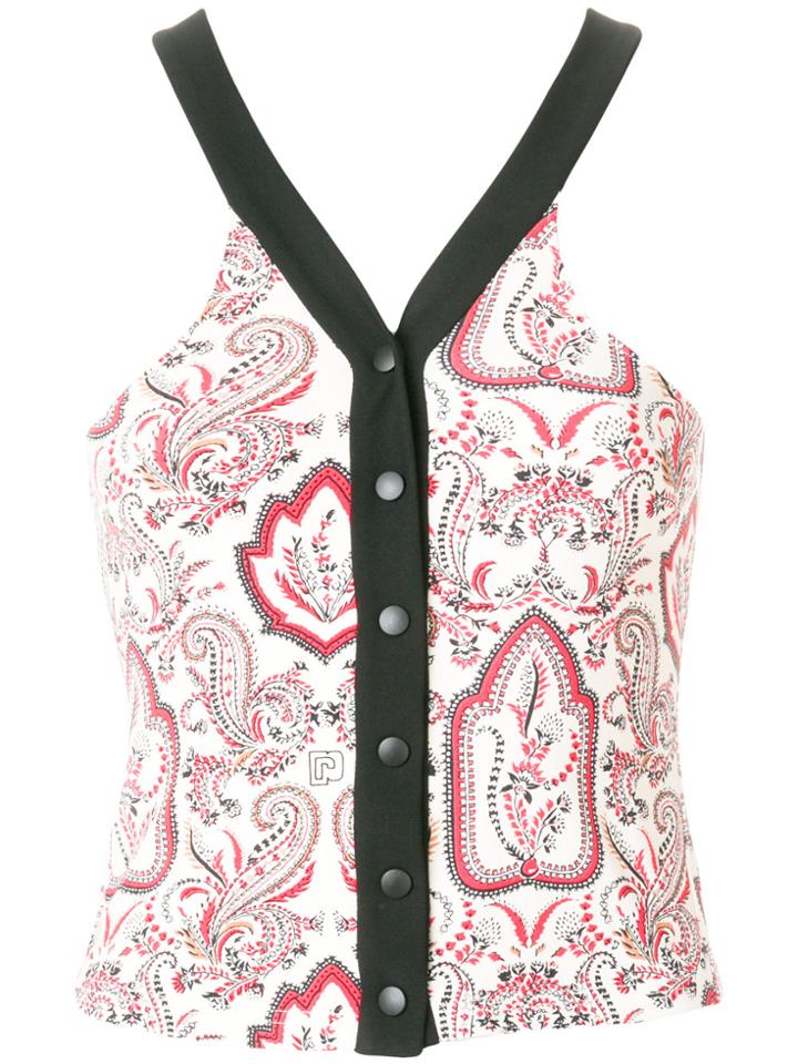 Paco Rabanne Printed Cropped Top - Nude & Neutrals