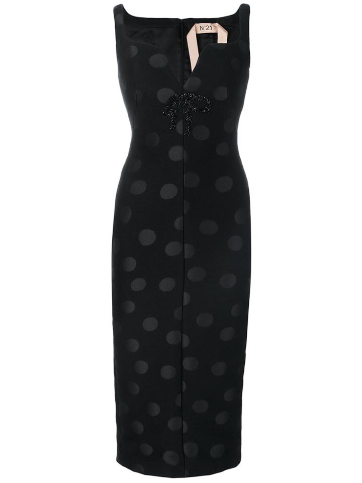 No21 Dot Print Dress - Black