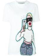 Michaela Buerger Selfie Crochet Patch T-shirt, Women's, Size: S, White, Cotton