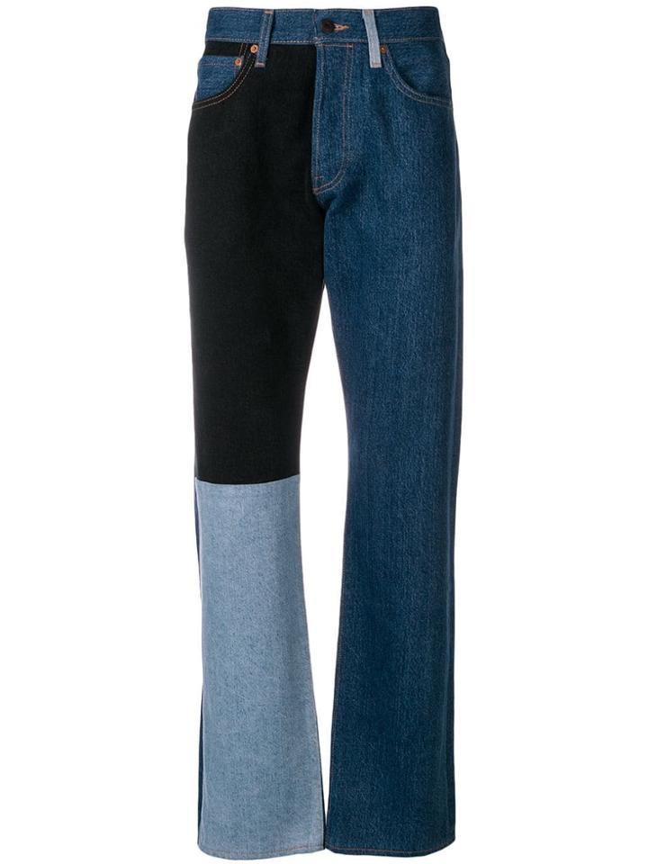 Gosha Rubchinskiy Panelled Straight-leg Jeans - Blue