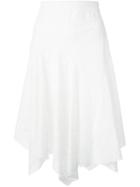 Isabel Marant Perforated Asymmetric Skirt, Women's, Size: 36, White, Cotton