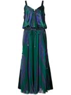 Sacai Plissé Sleeveless Dress - Green