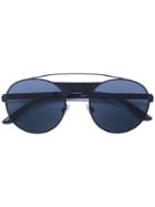 Giorgio Armani - Aviator Round Sunglasses - Unisex - Metal (other) - 53, Black, Metal (other)