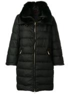 Baldinini Fur Trim Puffer Jacket - Black