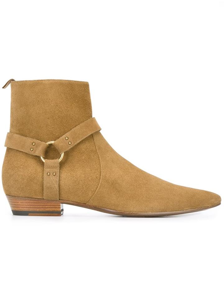 Saint Laurent Chain Harness Ankle Boots