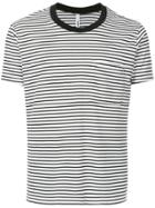 Attachment Striped Fitted T-shirt - White