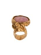 Saint Laurent Stone Ring - Gold