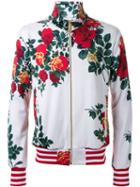 Dresscamp Rose Print Sport Jacket, Men's, Size: 48, White, Polyester