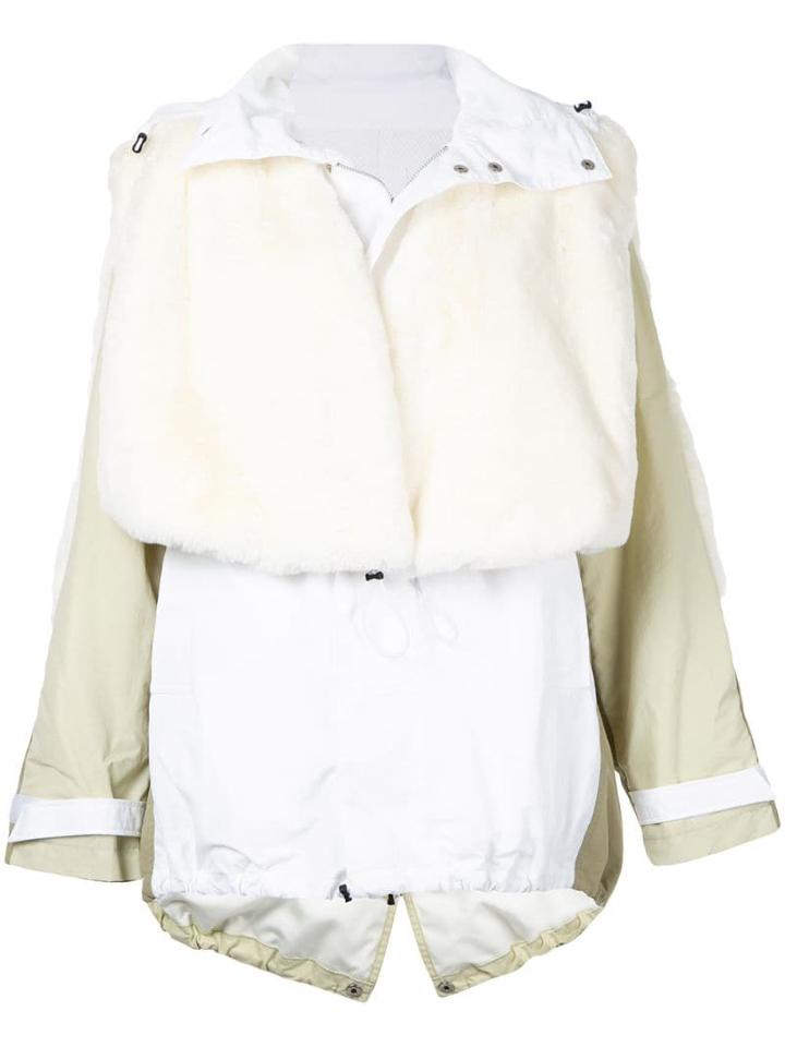 Toga Shearling Vest Jacket - White