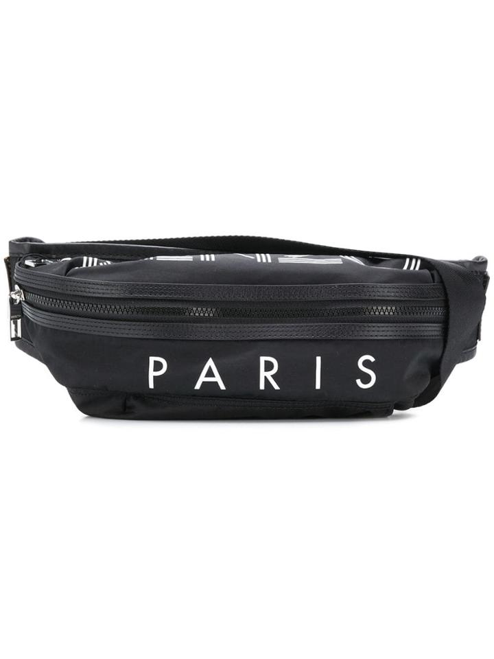 Kenzo Logo Zipped Belt Bag - Black