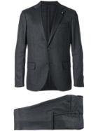 Lardini Pinstripe Formal Suit - Grey