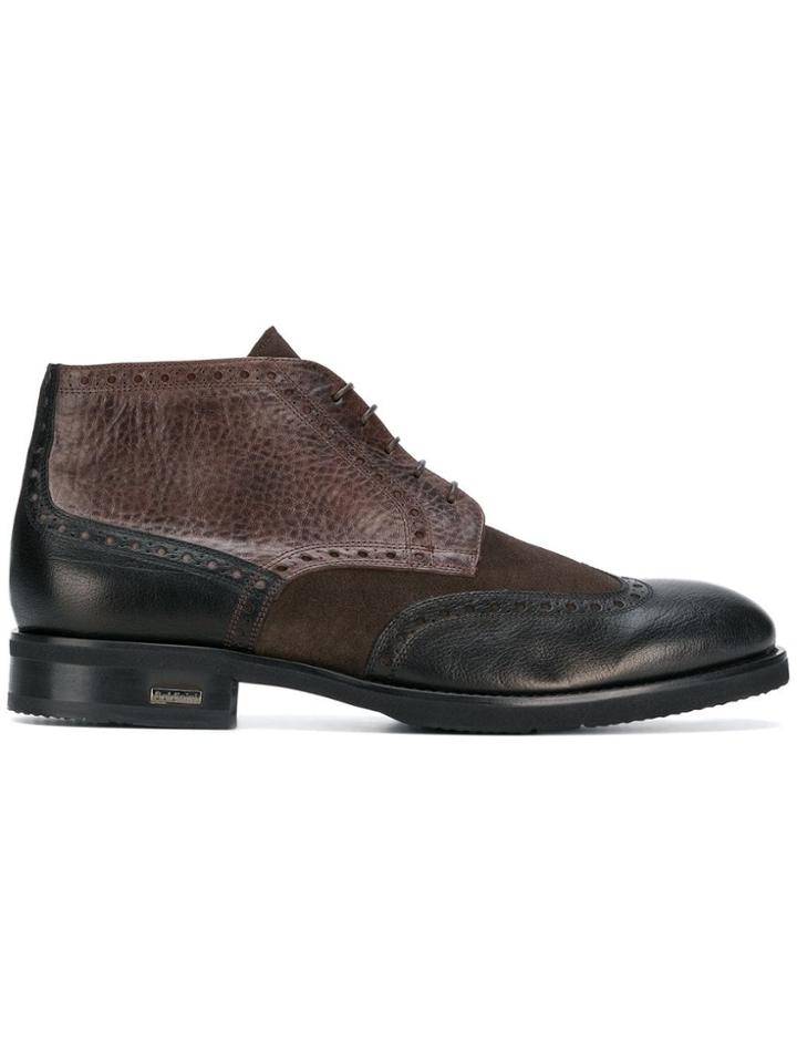 Baldinini Lace Up Brogue Boots - Brown