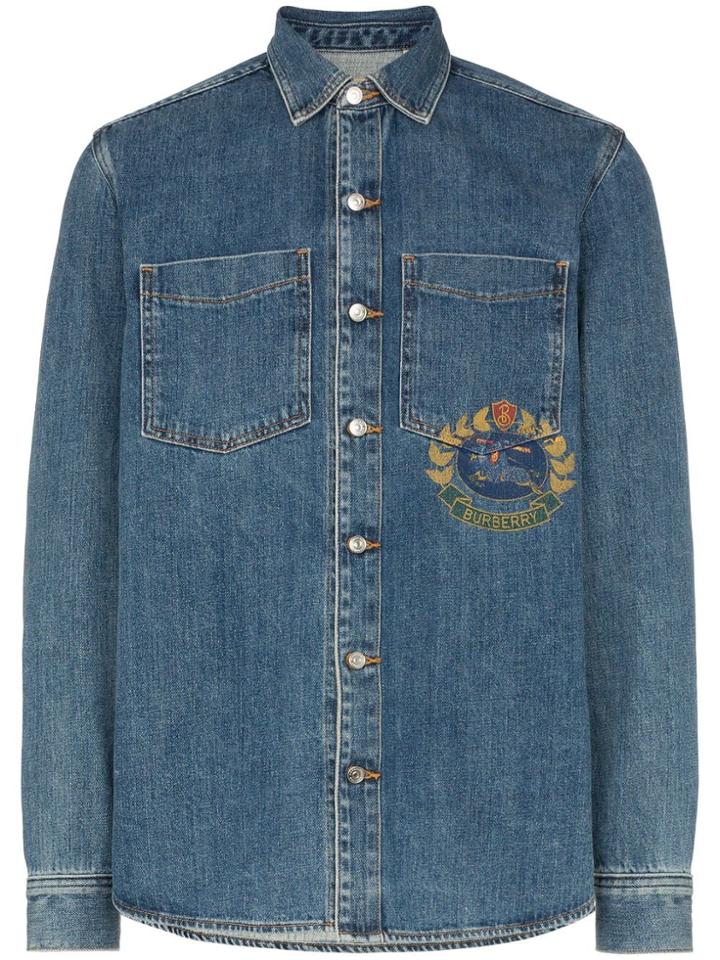 Burberry Denim Button-down Shirt - Blue