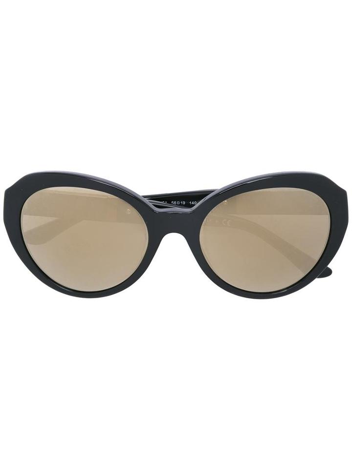 Versace Medusa Oval Frame Sunglasses, Women's, Black, Acetate