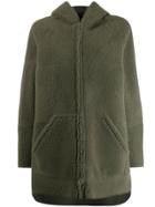 Blancha Zipped Hooded Coat - Green