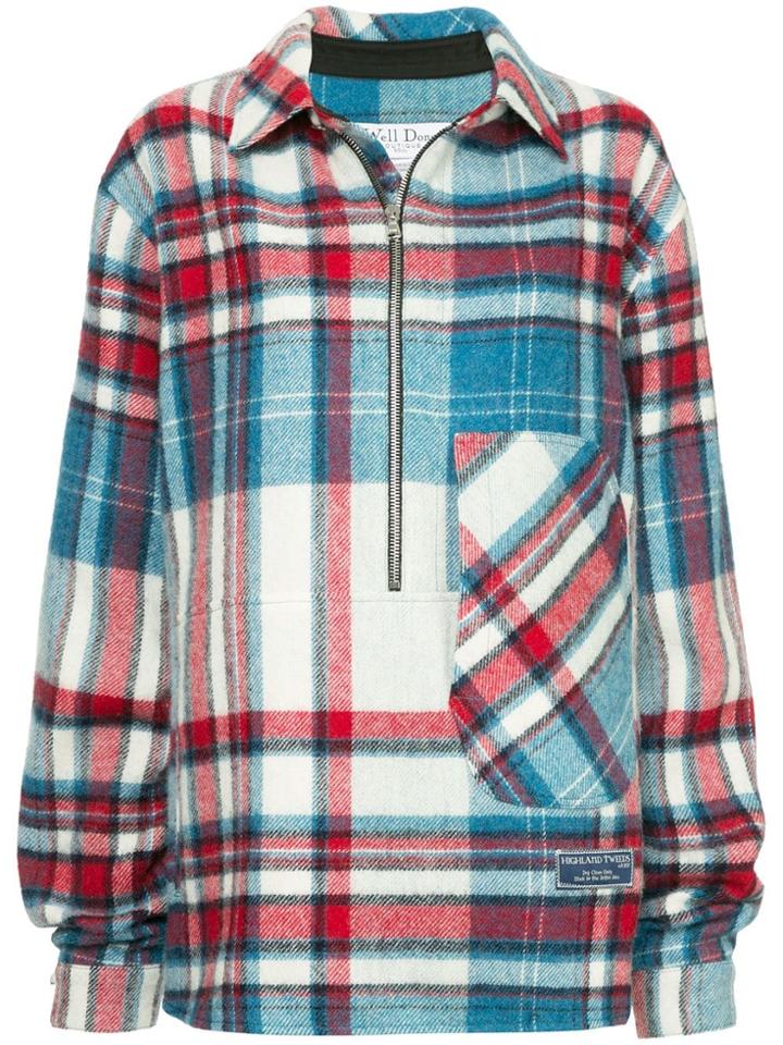 We11done Check Printed Knitted Top - Multicolour