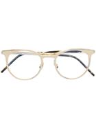 Saint Laurent Eyewear Round Frame Glasses - Gold