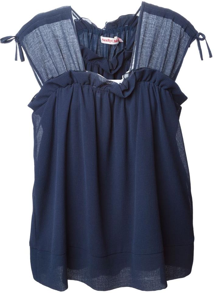See By Chloe Ruffle Detail Top