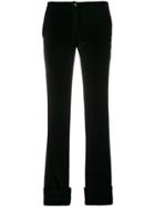 Romeo Gigli Vintage Turn-up Tailored Trousers - Black