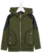 Balmain Kids Zipped Hoodie, Boy's, Size: 10 Yrs, Green